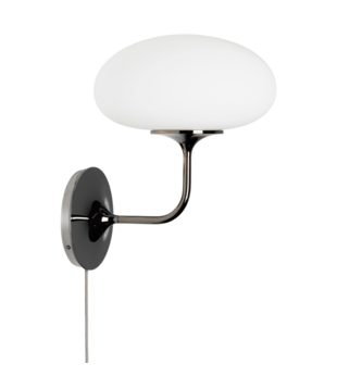 Stemlite Wall Lamp black chrome, frosted glass