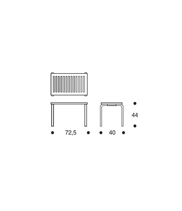 Artek  Artek - Bench 153B Black