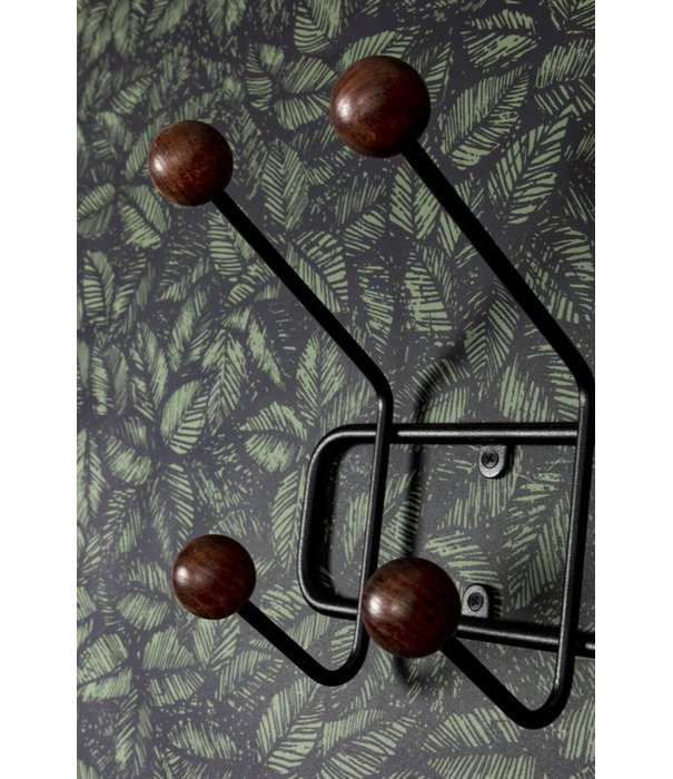 Maze  Maze Bill Horizontal L Coat Rack black, walnut hue