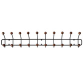 Maze Bill Horizontal L Kapstok zwart, walnoot hue