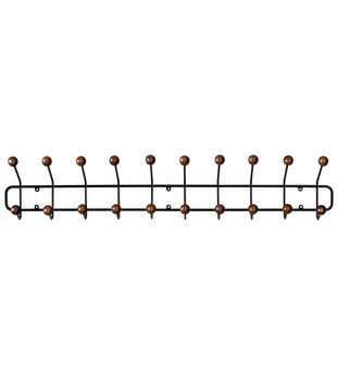 Maze Bill Horizontal L Coat Rack black, walnut hue