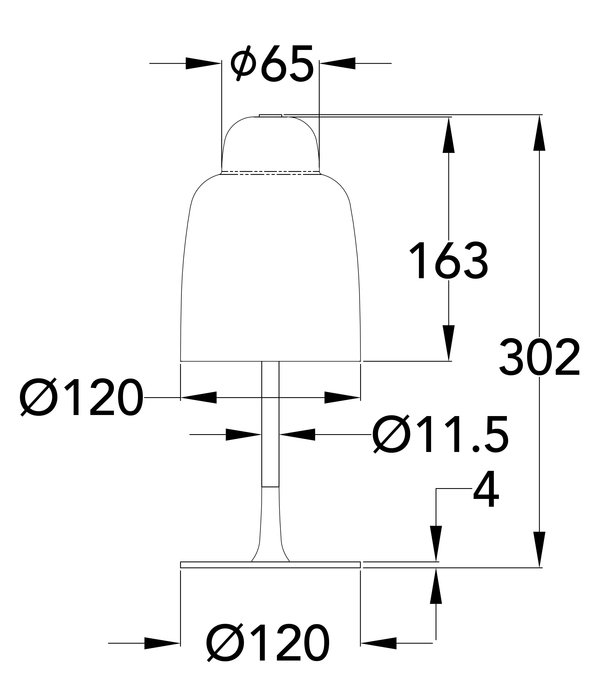 Pholc  Pholc Champagne 30 Tafellamp geborsteld messing