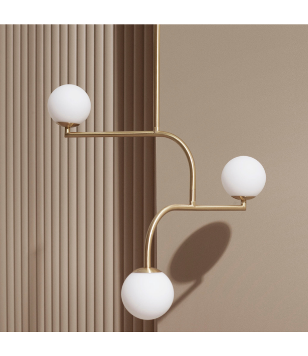 Pholc  Pholc Mobil 70 Hanglamp Messing, opaal