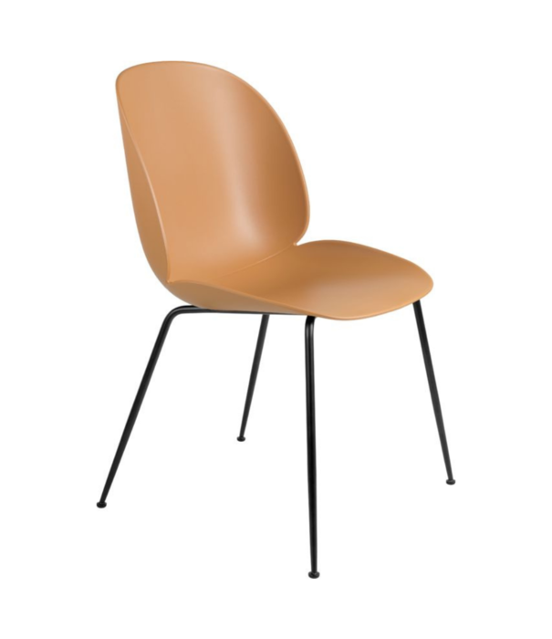 Gubi  Gubi - Beetle dining chair Amber - conic black base