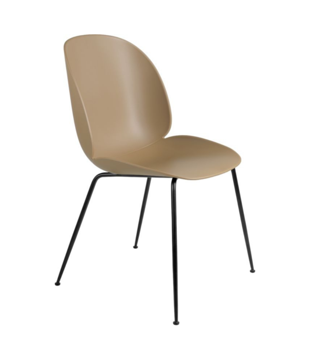 Gubi  Gubi - Beetle dining chair Amber - conic black base