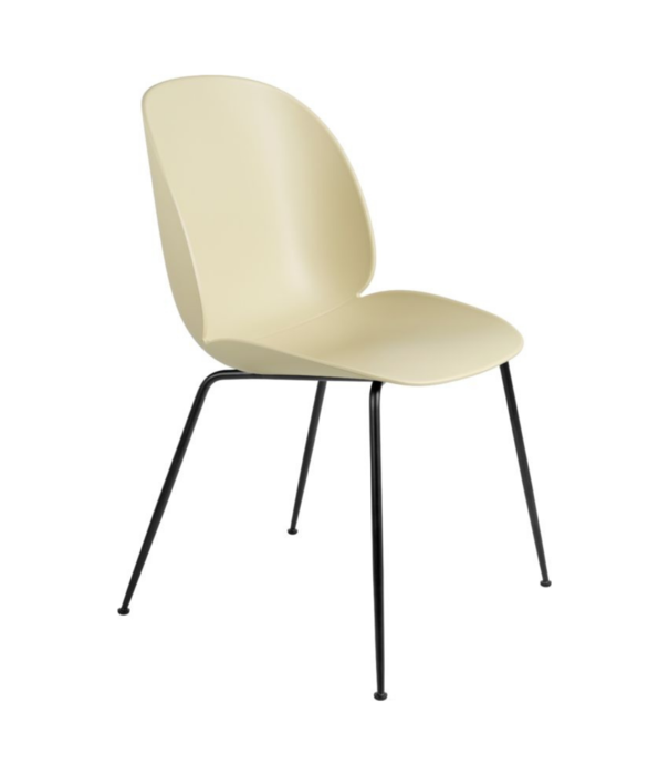 Gubi  Gubi - Beetle dining chair Amber - conic black base