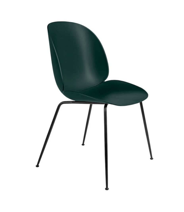 Gubi  Gubi - Beetle dining chair Pebble Brown - conic black base