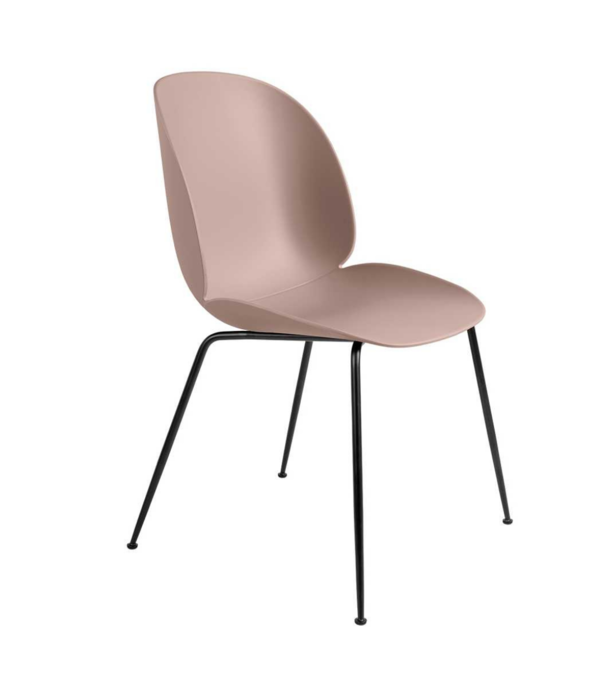 Gubi  Gubi - Beetle dining chair Pebble Brown - conic black base