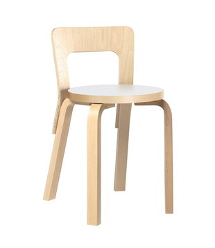 Artek - Chair 65 Birch - White Laminaat