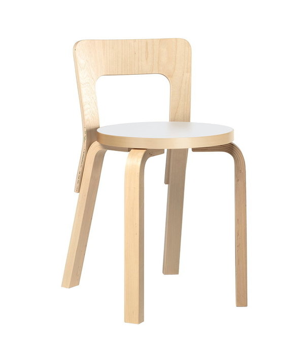 Artek  Artek - Chair 65 Birch - White Laminaat