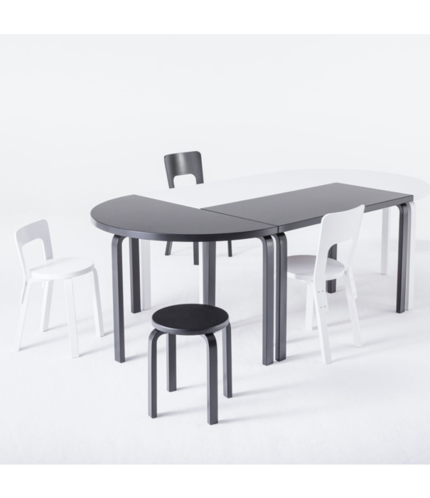 Artek  Artek - Chair 65 Berken Stoel - Wit Laminaat