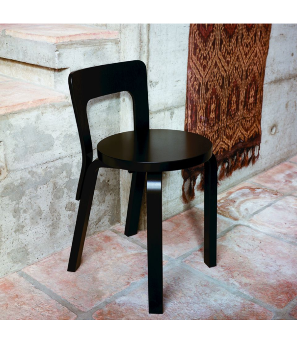 Artek  Artek - Chair 65 Berken Wit Gelakt