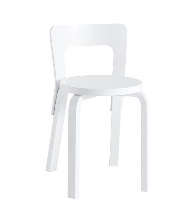 Artek  Artek - Chair 65 Berken Wit Gelakt