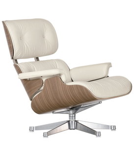 Vitra - Eames Lounge Chair Walnoot , white edition