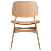 Fredericia - Søborg wood chair oak - cognac leather seat