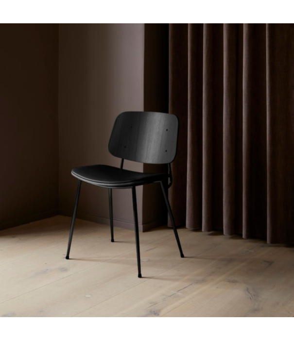 Fredericia  Fredericia - Søborg Chair black oak - black leather seat