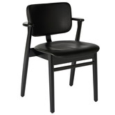 Artek - Domus Chair Black Birch - Black Leather