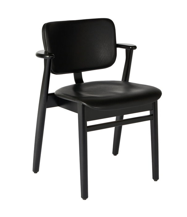 Artek  Artek - Domus Chair Black Birch - Black Leather