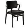 Artek - Domus Chair Black Birch - Black Leather