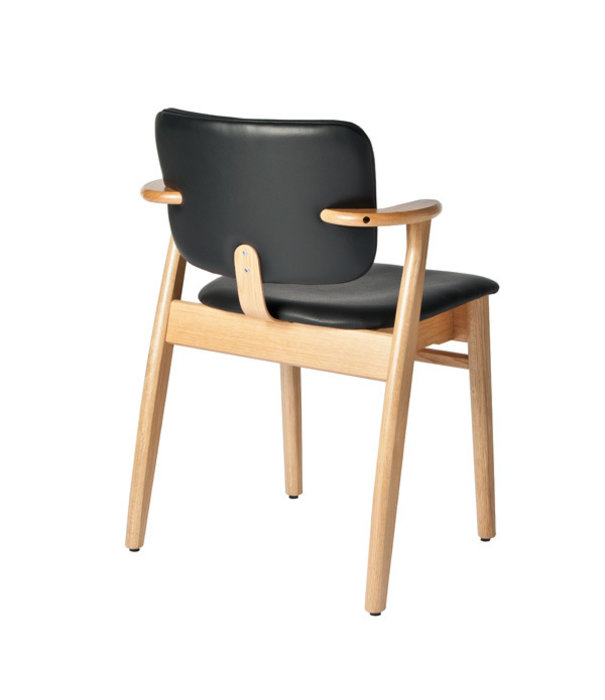 Artek  Artek - Domus Chair Oak - Black Leather