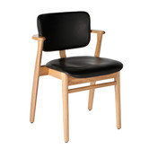 Artek - Domus Chair Oak - Black Leather