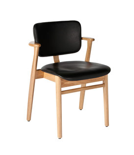 Artek - Domus Chair Oak - Black Leather