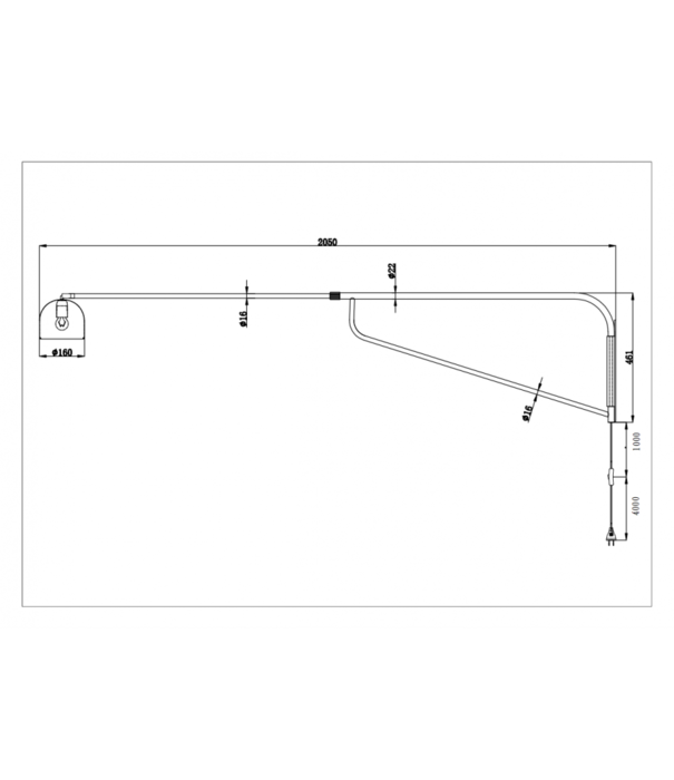 Pholc  Pholc - Bellman wandlamp Zwart