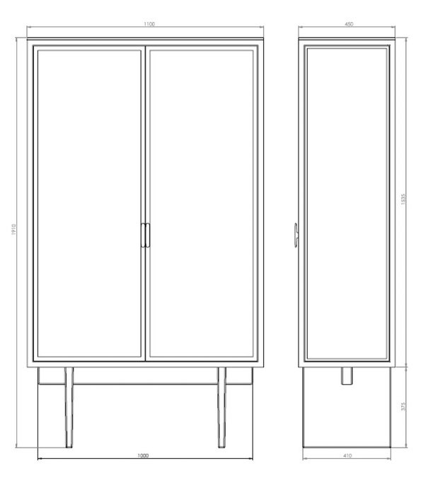 Gubi  Gubi Private Vitrine Kast licht eiken