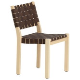 Artek - Chair 611 Berken - Zwart-Bruin/ Webbing