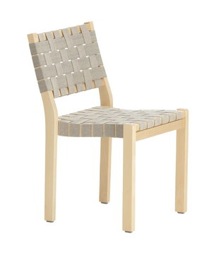 Artek Chair 611 birch, natural/black webbing