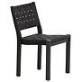Artek - Chair 611 Birch Black - Black-Black/ Webbing
