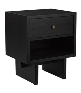 Gubi - Private side table brown-black oak 40 x 50