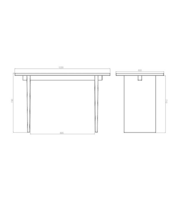 Gubi  Gubi Private Desk light oak