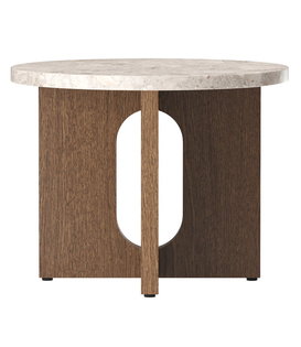 Audo Androgyne Side Table dark oak, Kunis Breccia marble