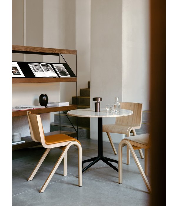 Audo Audo Ready Eetkamerstoel eiken, zitting leer