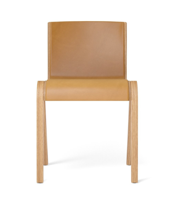 Audo Audo Ready Eetkamerstoel eiken, voorkant leer bekleding