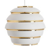 A331 Hanglamp wit, messing "Beehive"