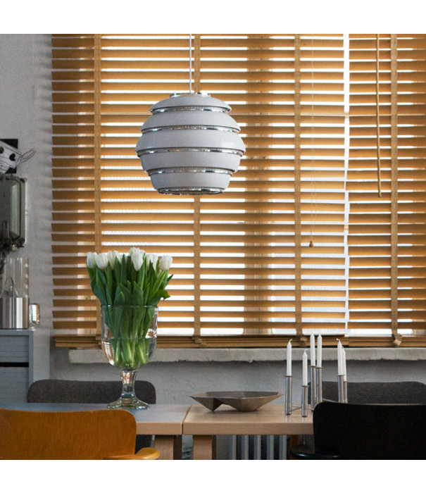 Artek  A331 Hanglamp wit, chrome "Beehive"