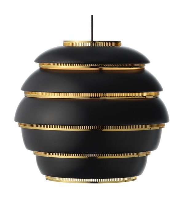 Artek  Artek - A331 Beehive Hanglamp Zwart - Messing