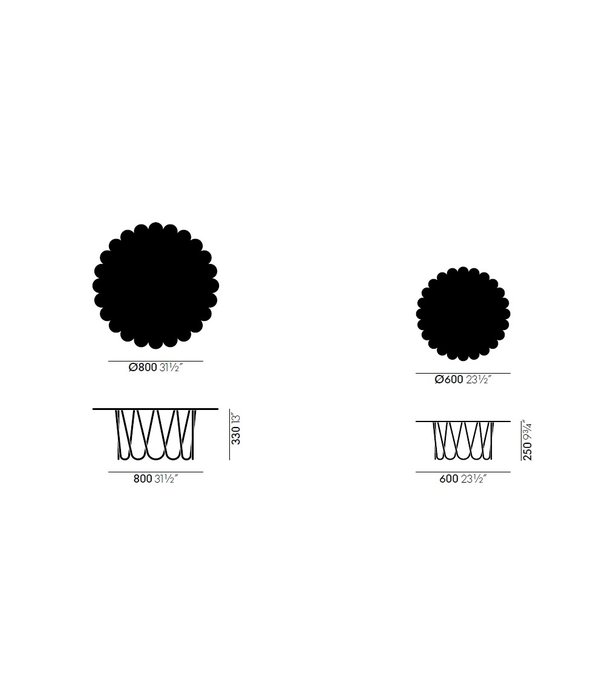 Vitra  Vitra Flower Table Salontafel small rood