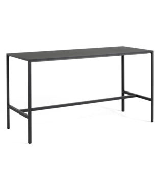 Hay - New Order High tafel charcoal - Top dark grey linoleum L200 cm.