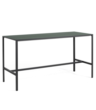 Hay - New Order High tafel charcoal  - Top groen linoleum