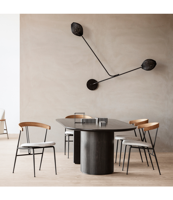 Gubi  Gubi Violin Eetkamerstoel gestoffeerd, houten rug