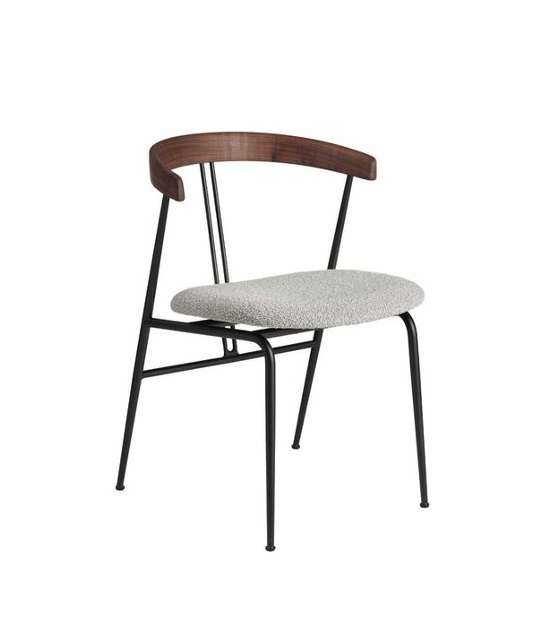 Gubi  Gubi Violin Eetkamerstoel gestoffeerd, houten rug