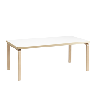Artek Aalto Table 83 rectangular, berken - wit laminaat 182cm