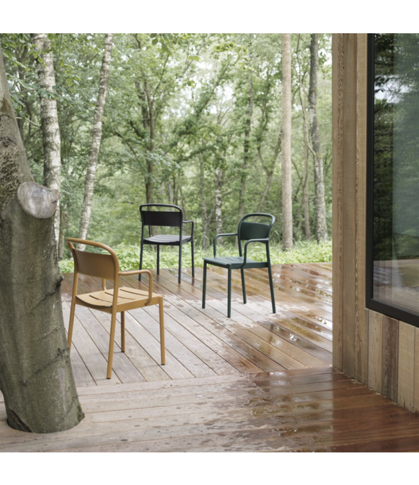 Muuto  Muuto Linear Steel Side Stoel Grijs