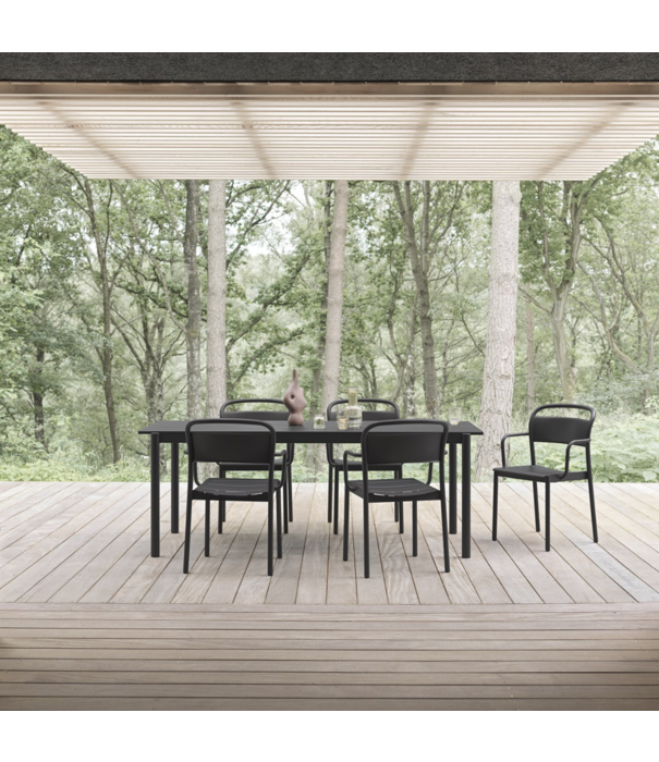 Muuto  Muuto Outdoor - Linear Steel Side Chair Grey