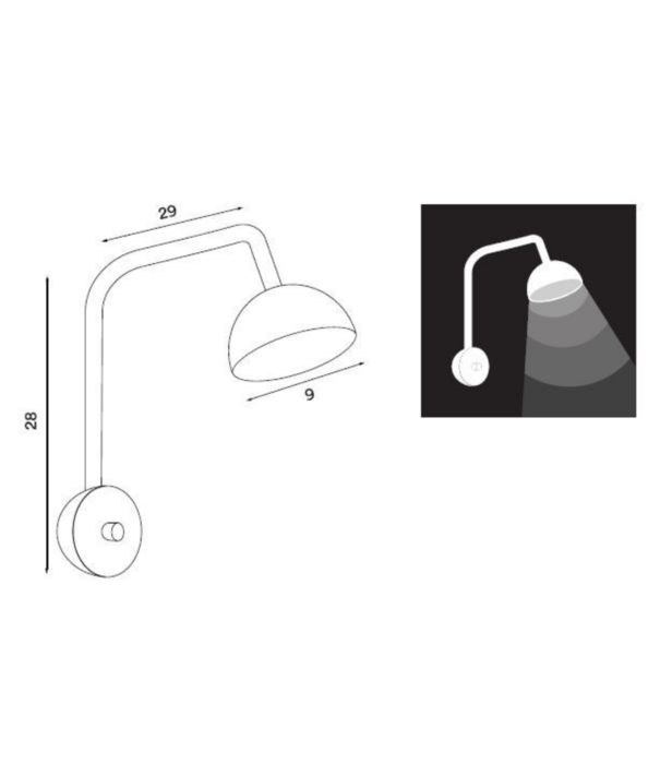 Northern  Northern -Blush wall lamp