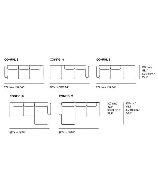 Muuto  In Situ 2-zits Bank config. 5,  Clay 15