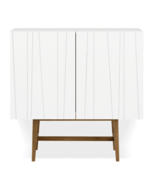 Asplund: Vass 60:90 cabinet white with oak stand